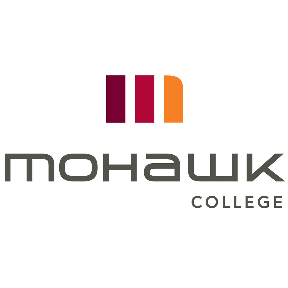 red and yellow mohawk college logo