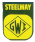 yellow and black crest logo steelway